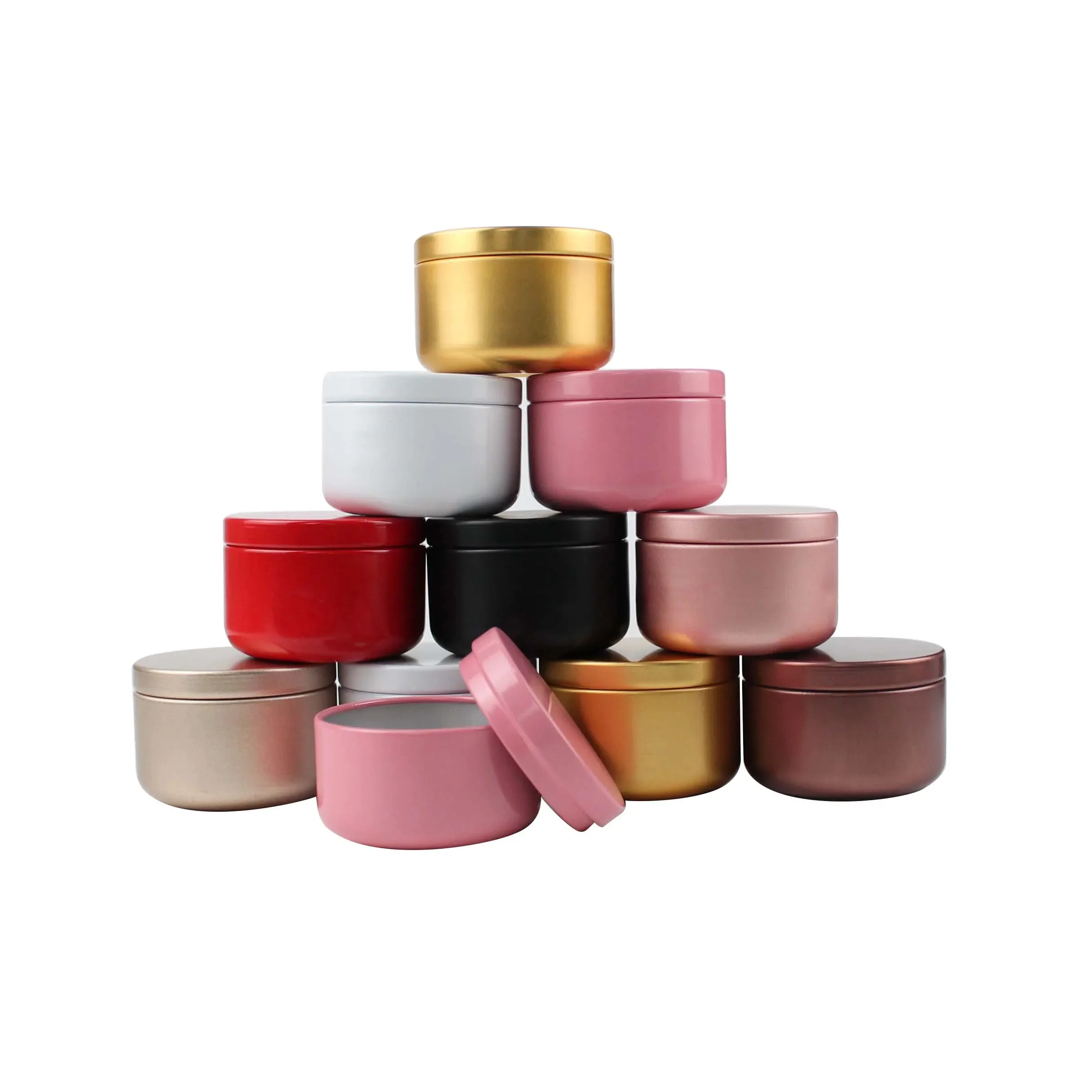 50g Aluminum Candle Jar Tin Empty Metal Cream Lip Balm Container with Lid Bulk Pot Silver Can Metal Tin Box custom china manufacturers no minimum bulk blank metal hard soft enamel custom lapel pin pins