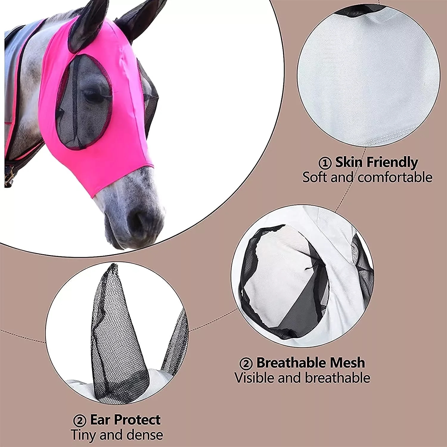 Top-ranked low price horse fly mask flymasks fly mask equestrian accessories