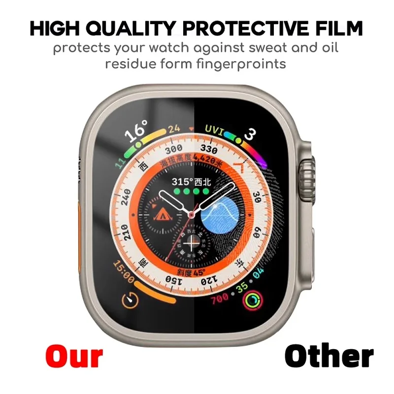 Hydrogel Beschermende Film Voor Apple Horloge Ultra 49Mm 8 7 6 Se 5 4 3 45Mm 41Mm 44Mm 40Mm 42Mm 38Mm Iwatch Screen Protector Folie
