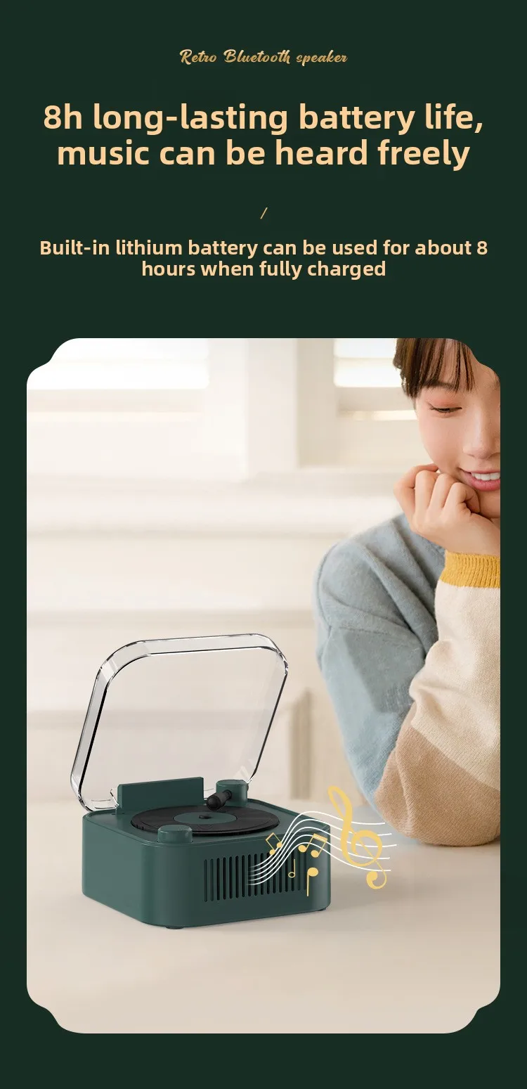 New Retro Bluetooth Speaker For Outdoor Home High Quality Wireless Speakers Creative Product.Aux TF U Disk Portable_voghion.com