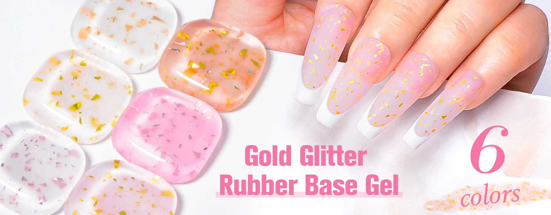 Description Picture 2 of item7ML Gold Glitter Rubber Base Gel Nail Polish Gold Pink White Semi Permanent Varnish Soak Off UV LED Nail Art Gel Varnish