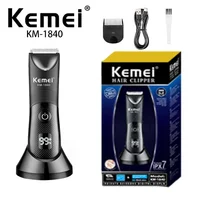 KM-1840 KEMEI's new full body waterproof electric fader barber with charging base multi-function shaving hair clipper 1
