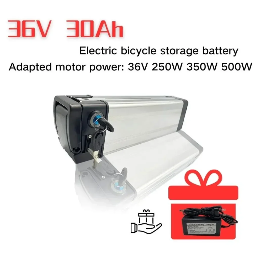 100%Original 2024 New Bestselling 36V Motorcyclebattery 30Ah Scooter Battery 250W~500w Electric Bicycle Battery +42V/2A Charger