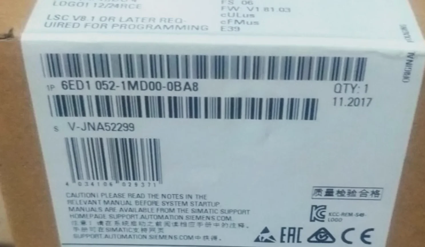 

6ED1052-1MD00-0BA8 new and original