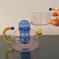 Tasse en verre résistante aux hautes températures contrastées, Filtration de séparation de l'eau et du thé, théière à petites bulles, poêle électrique en céramique 5