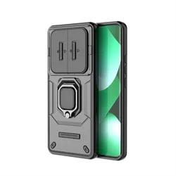 Enhanced Product Title: Premium Slide Camera Protector Bumper Phone Case with Holder for Redmi note 15 Pro 4G (Gray)