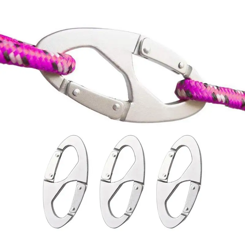 

Маленький карабин, 4 шт., карабин, двойной карабин, крючки, легкий быстросъемный карабин, брелок-петля для ключей для улицы