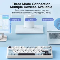 AULA F75 2.4G Wireless/Bluetooth/Wired Gaming Mechanical Keyboard RGB Customized 75% Layout OEM Profile Gasket Structure - Image 2