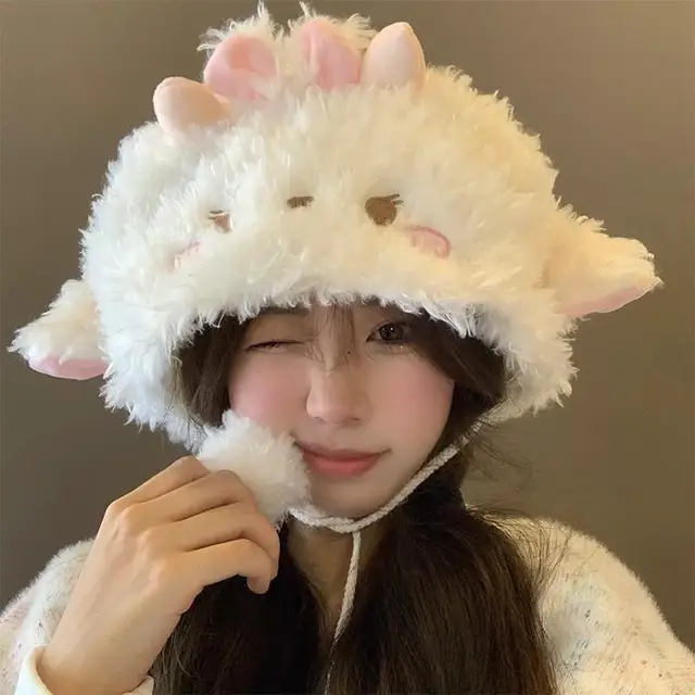 かわいいサンリオハローキティぬいぐるみ帽子漫画動物パンダ秋冬