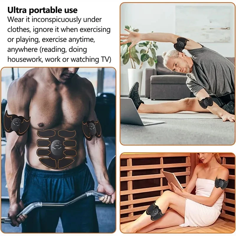 Muscle Stimulator Abdominal Muscle Stimulator USB Rechargeable Wireless EMS Muscle Stimulator