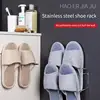 Stainless Steel Shoes Rack Wall Mounted Shoes Holder Hanger Slipper Storage Rack Shelf Shoes Hanging Holder Bathroom Organizer 4