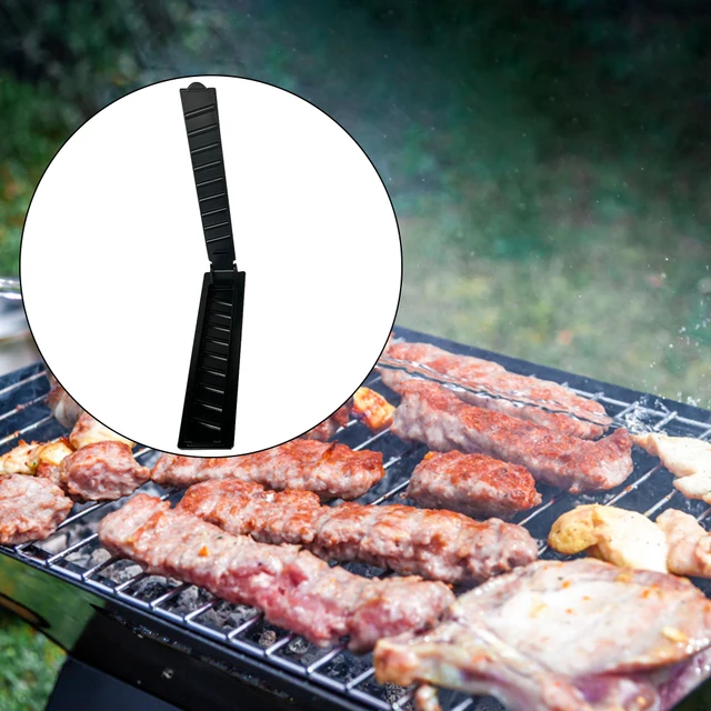 Grill Nyárs Kebab Készítő Egysoros Hús Készítsen Szerszámokat Újrafelhasználható, Kényelmes, Könnyű Működés Kemping Piknik Bbq Kiegészítők