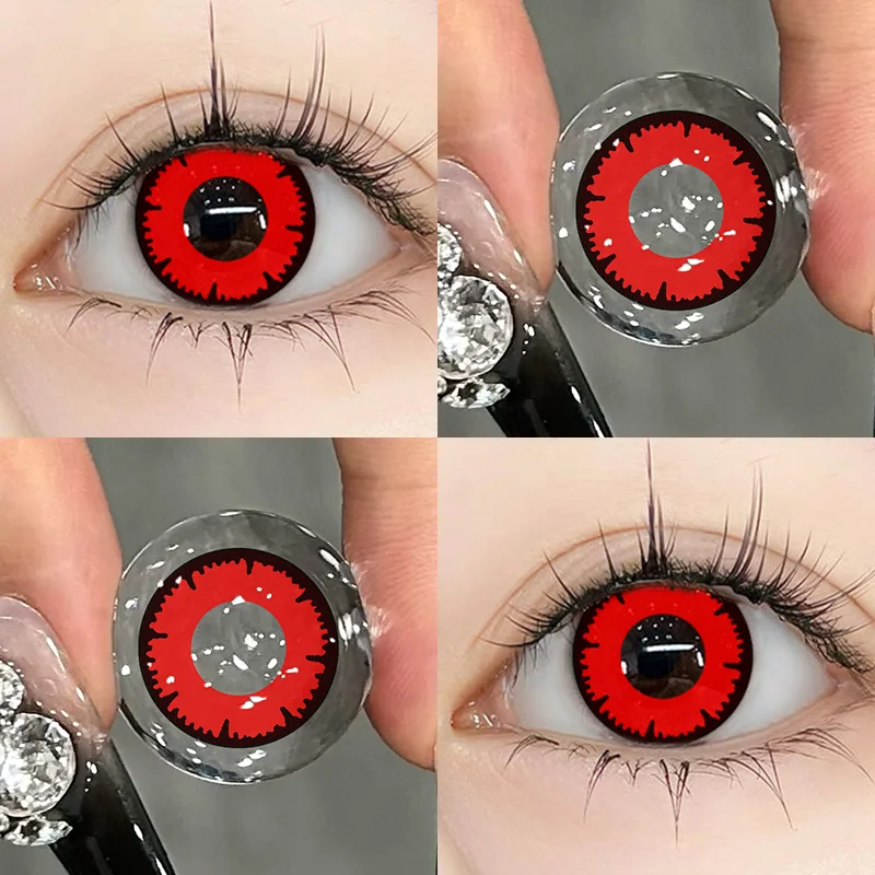 Hot Sale Halloween Cosplay Red & Yellow Colored Contact Lenses
