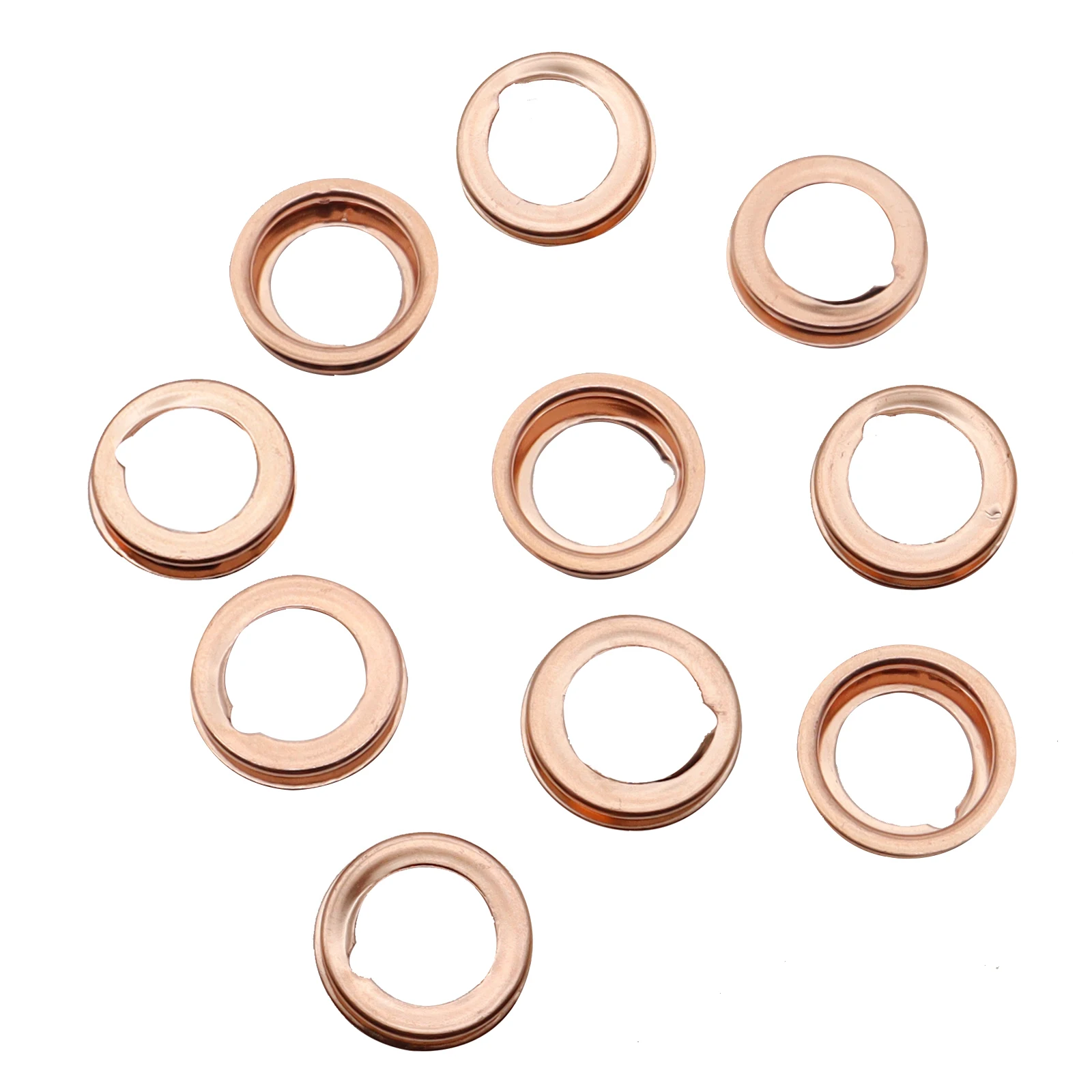 Car Engine Oil Drain Plug Gasket 1102601M02 Copper Colored Oil Drain Plugs Crush Washers Gaskets Rings for Nissan Infiniti 10pcs oil drain plug gasket oil drain plug seal washer