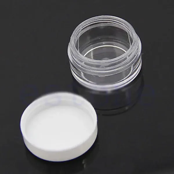 Transparent Sample Jars Pot Containers White Lids Cosmetic Makeup Cream Storage 50PCS