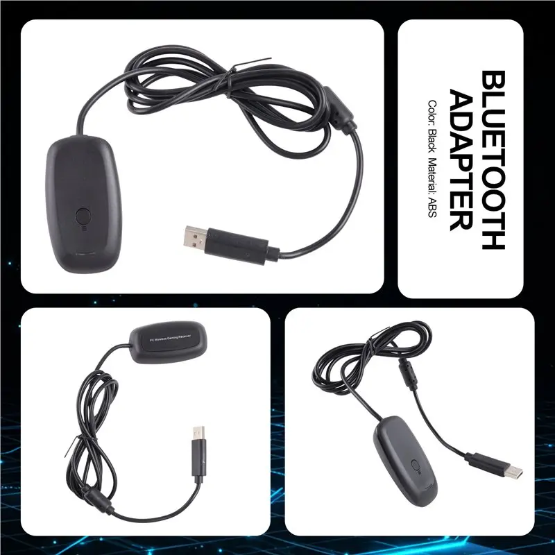 360 무선 게임패드 송신기용 AT82-USB 블루투스 어댑터, 마이크로소프트 Xbox360 컨트롤러용 PC Win7/8/10 지원