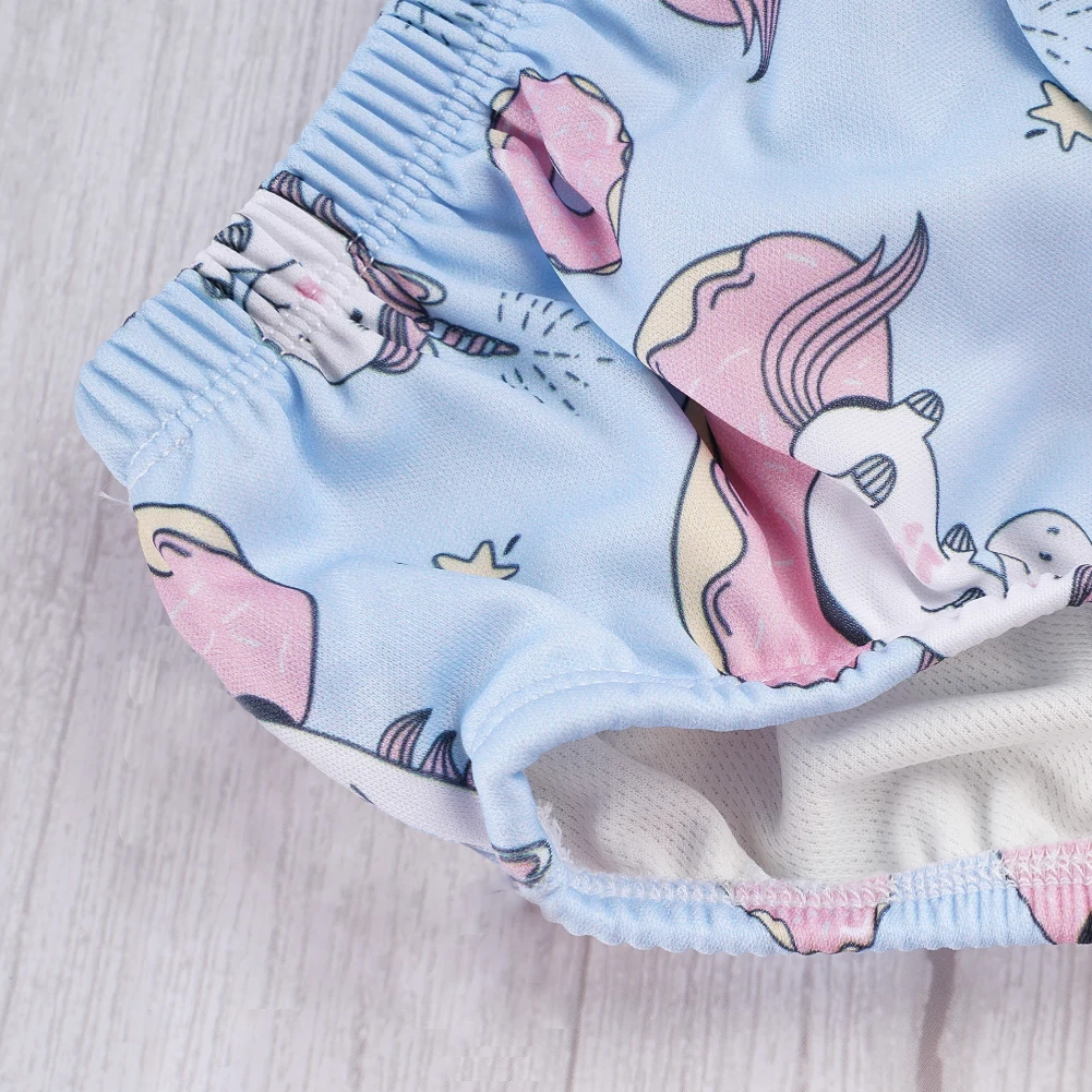 Elinfant 3 Size Flower Side Baby Swim Diaper Fashion Print Reusable Washable-swim diaper