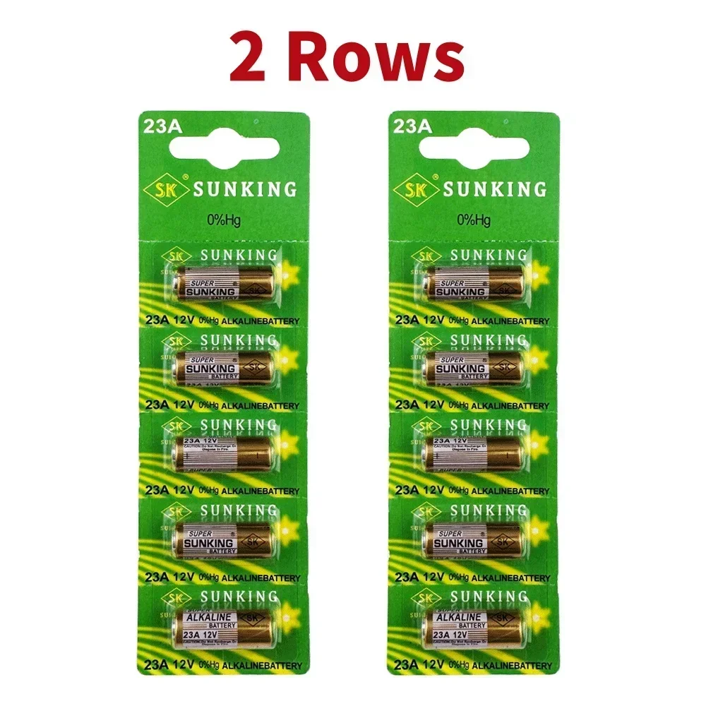 10PCS A23 23A 12V Alkaline Battery MN21/23 23AE L1028F A23G GP23A 12 Volt Dry Battery for Ceiling Fan Remote Garage Door Opener