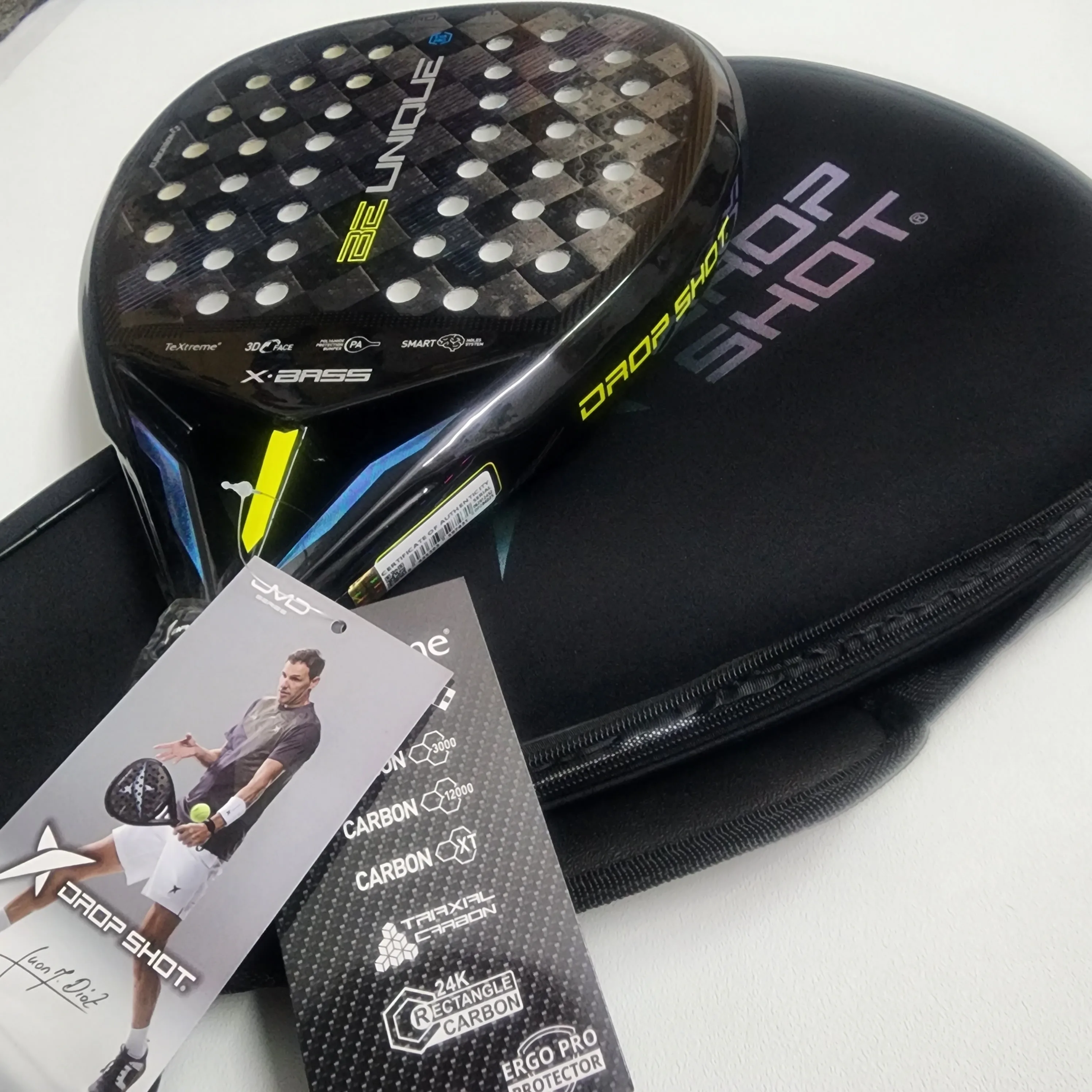 Padel Racket Carbon Fiber Surface EVA Memory Flex Foam Core