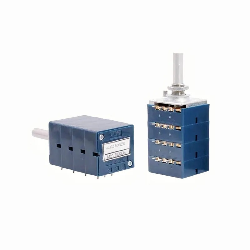 Potenciômetro Rotativo Rk27 Alps 100kax4 12pin Entalhado Meio Eixo Unidade Quad Comprimento 25 mm 1pc