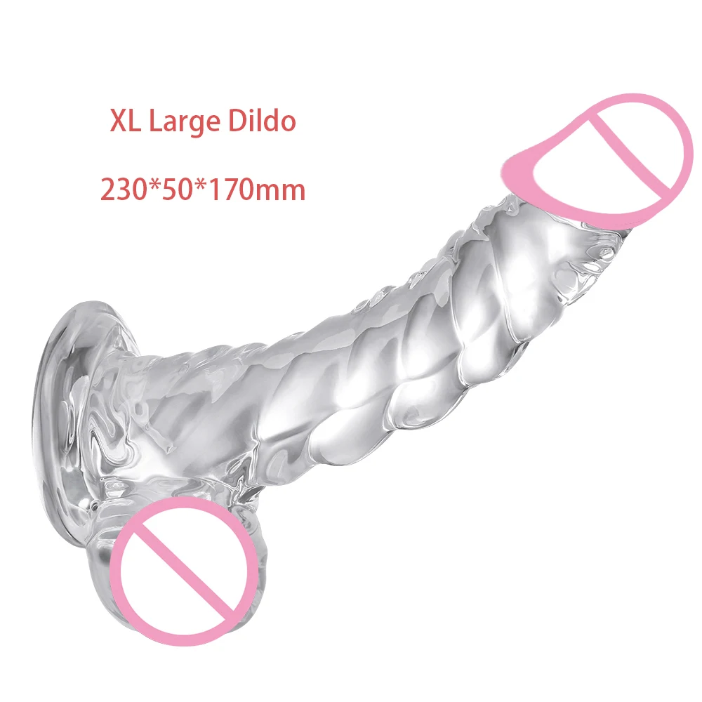 AAV Clear Realistic Dildo 9 Inch G-Spot Monster Dildos With Suction Cup Erotic Jelly Penis Men Fake Dick Anal Butt Plug Sex Toys
