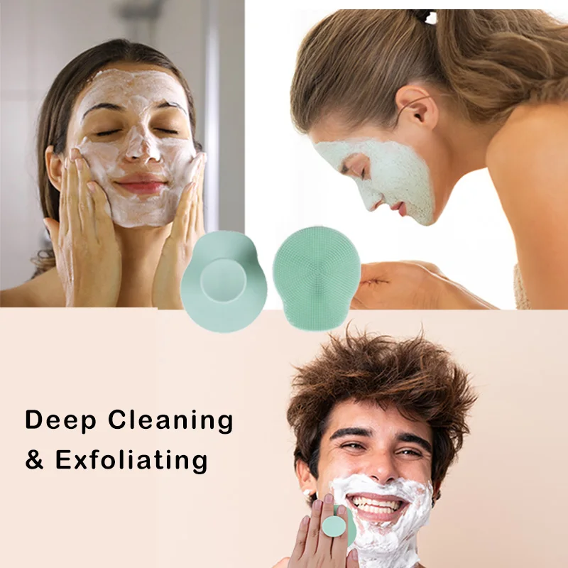 Silicone Face Brush Cleanser and Massager Manual Facial Cleansing Brush Exfoliating Silicone Face Scrubber For Women Men facial cleansing brush facial cleanser massager