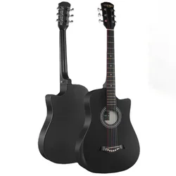 38/41 Inch Classical Acoustic Black Guitar 6 String Acoustic Bass Guitar Folk Professional Chitarra Travel Instrument JD50JT