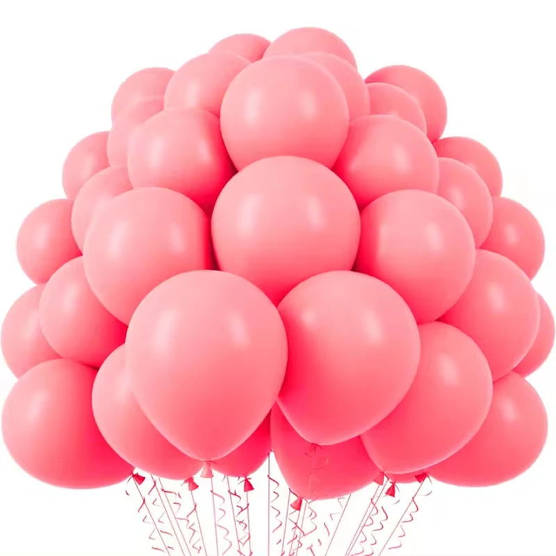 thumbnail image 1 of Globos de látex redondos de colores de 5/12 pulgadas, color macarrón, rosa, azul, verde y rojo, decoración para bodas, fiestas de cumpleaños, baby shower, 1 of 5