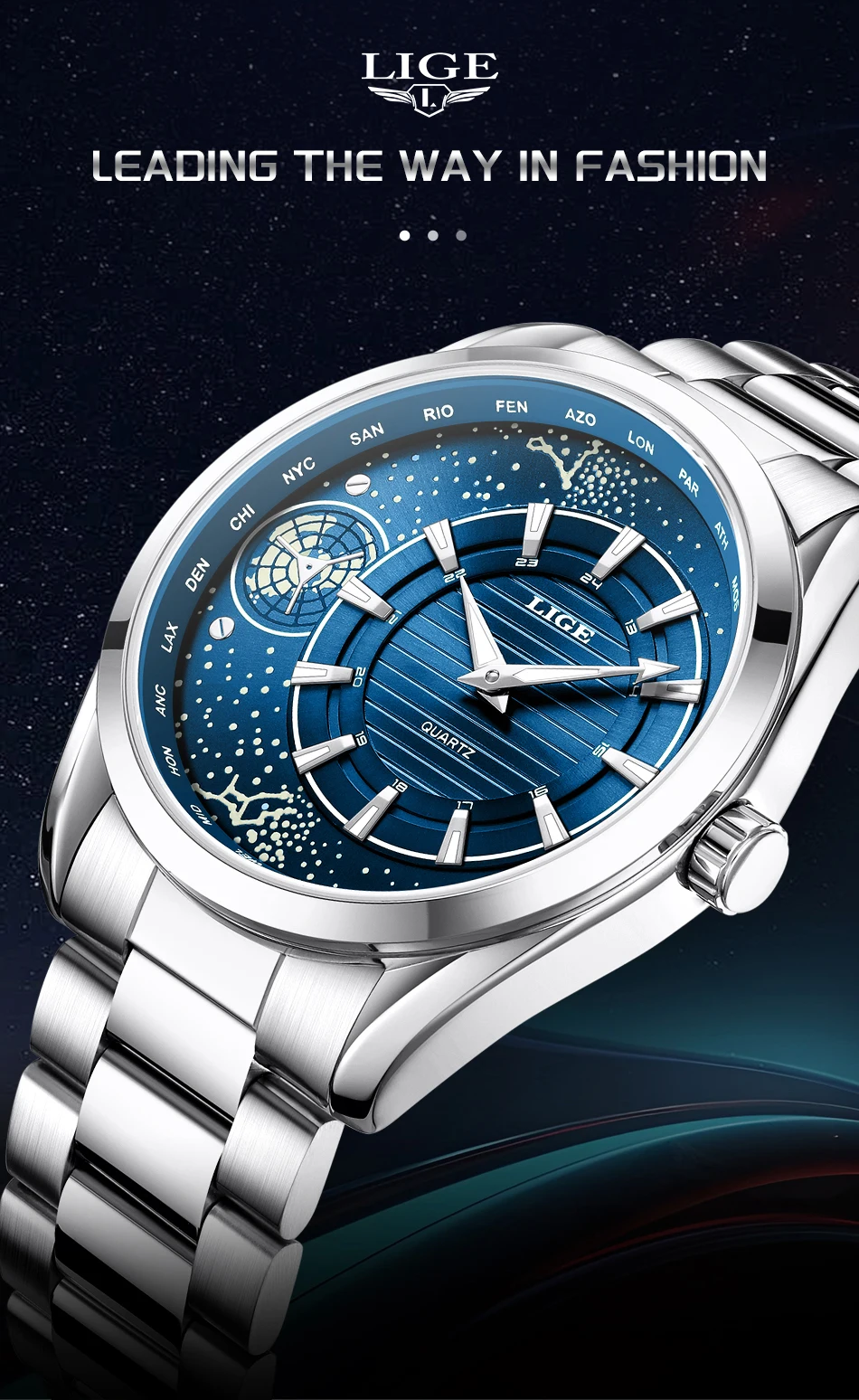 LIGE  89262 Men's Watch description image