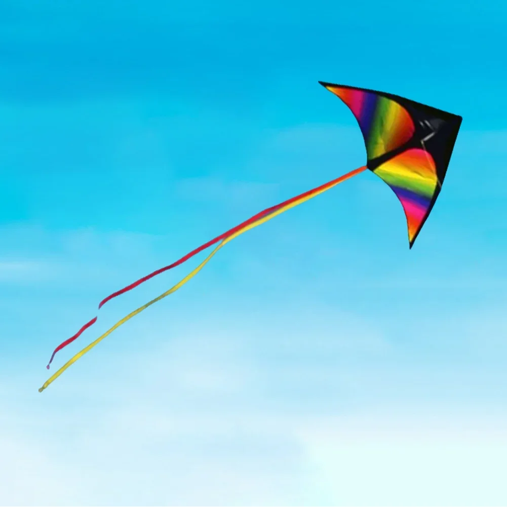 Stunt Kite 2x3m Tail Big Triangle Kite Easy To Fly Large Kite Toy Wire Board Primary Stunt Enhance Coordination Boys Girls