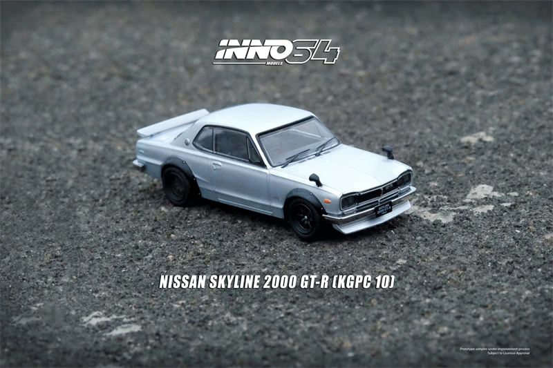 

INNO 1:64 NISSAN SKYLINE 2000 GT-R (KPGC10) Коллекция серебряных литых моделей автомобилей
