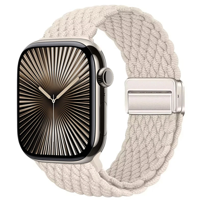Nylon Braided Magnetic Loop Strap with Metal Accents