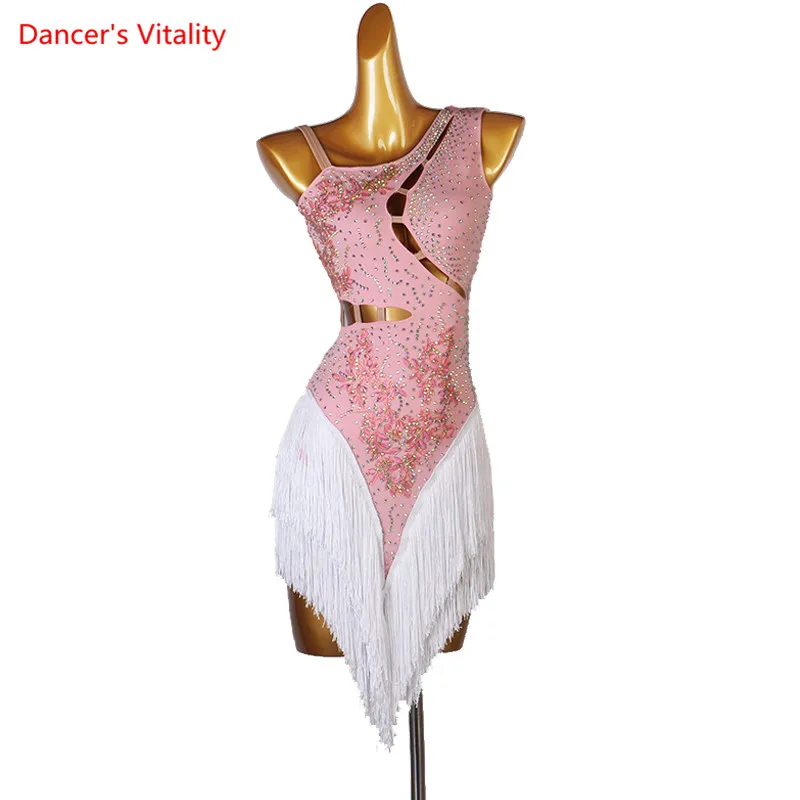 Latin dance dress for women spandex stones competition costumes dresses skirt clothes dance dress