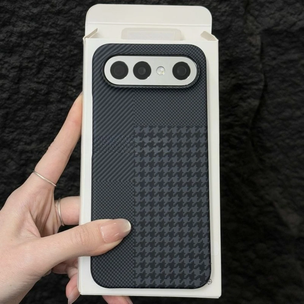 Luxury Matte Carbon Fiber Texture Anti-Fall Phone Case, Non-Slip Protective Shell