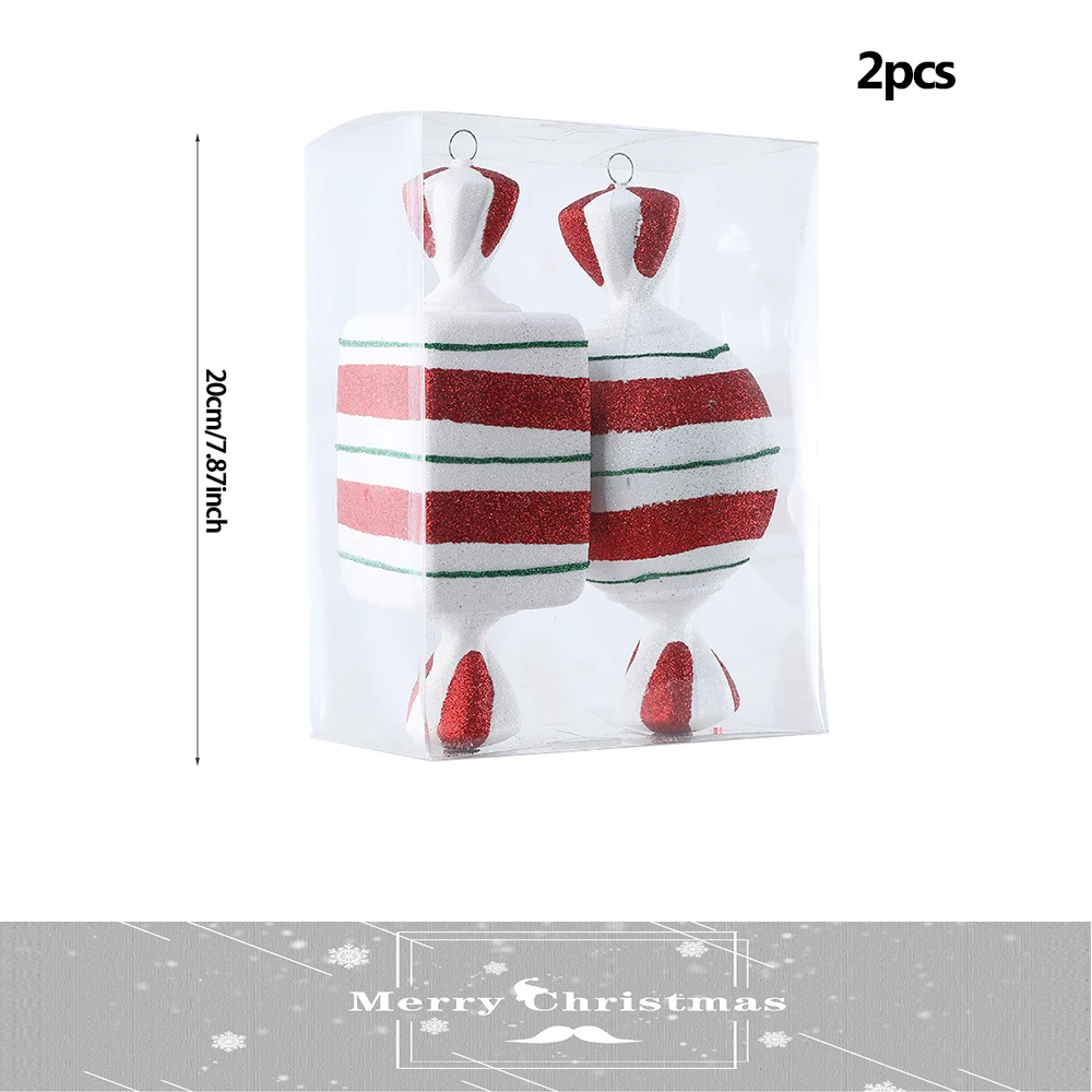 thumbnail image 1 of 1Box 2023 Christmas Home Decorations Big Lollipop Candy Cane Christmas Tree Hanging Pendant Noel Xmas Gifts New Year Ornaments, 1 of 5