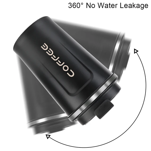 Thermo Cafe Car Thermos Mug for Tea Water Coffee Leak_Proof Travel Thermo Cup Coffee Mug 380/510ML Double Stainless Steel 6