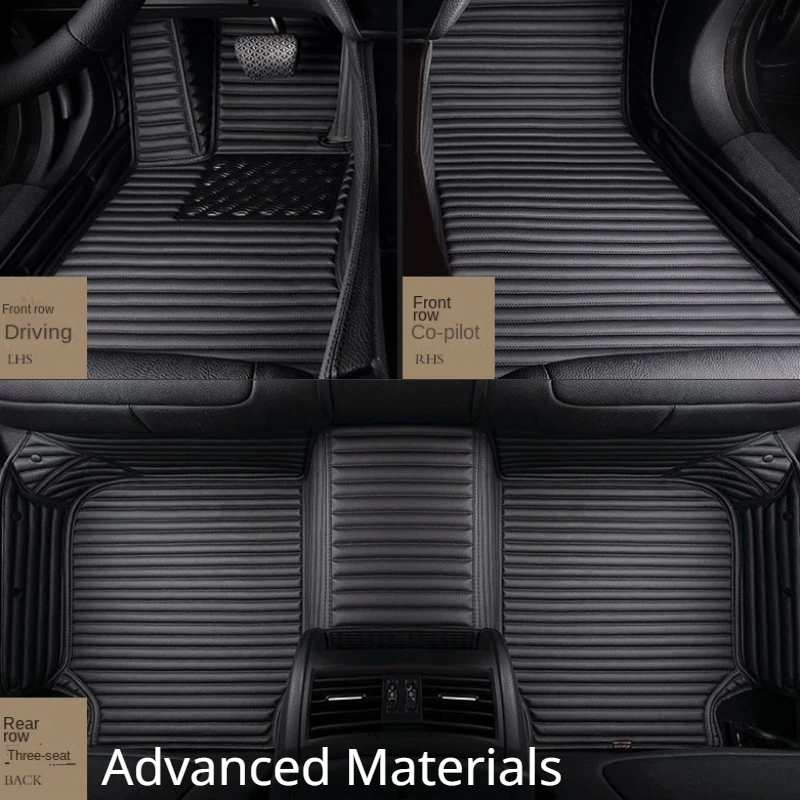 Striped Pu Leather Car Floor Mat Interior Details Car Accessories Carpet For Lexus LS400 LS430 LS460 2004-2005 Year