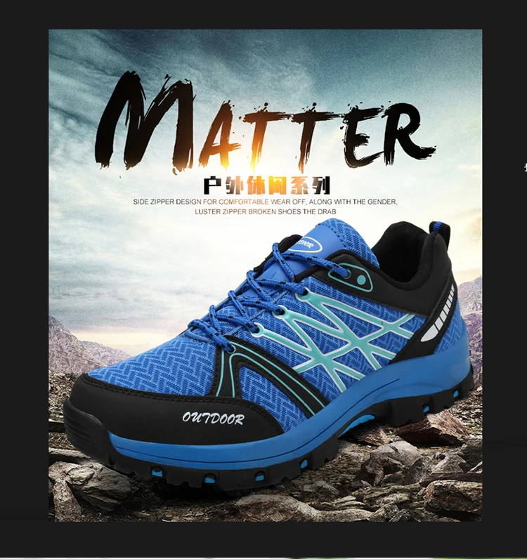 Description Picture 4 of itemFashion Men's Hiking Shoes Non-slip Waterproof Casual Sneakers Men Travel Shoes Outdoor Trekking Shoes Man Climbing Sneakers