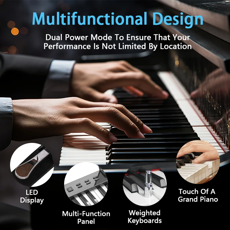Hot Sale Keyboard Electron Pianos Professional Acoustic Music Instruments 88 Keys Weighted Upright Electronic Digital Piano