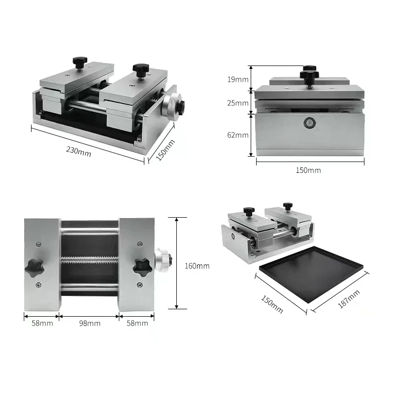 25x13cm Leuchte Arbeitstisch für Laser markierung Schneid gravur Maschine Gold Silber Metall Keramik Klemmt isch dünne Folie Holde