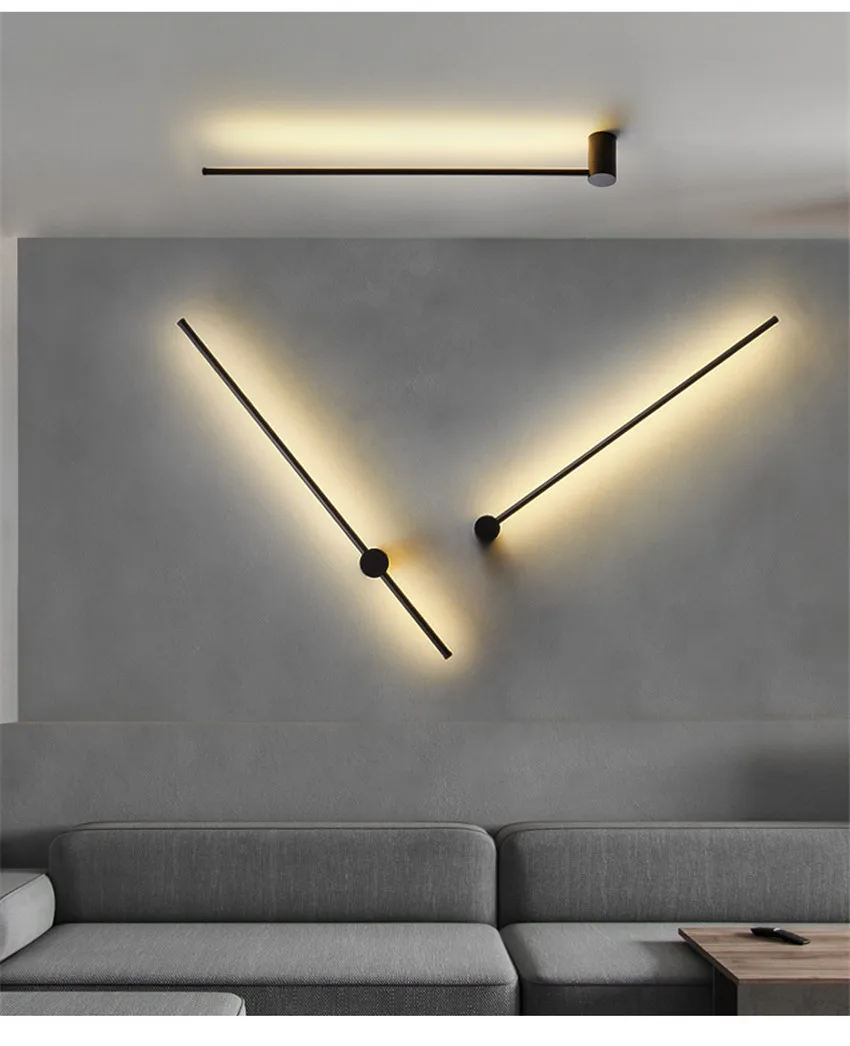 

Modern Wall Lamp Led Light Long Strips Home Fixture for Bedside Bedroom Living Room Staircase Hallway Indoor Lighting
