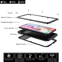  Heavy Duty Protection Metal Aluminum Shockproof Armor Cases Cover For iPhone 15 14 13 Pro 12 Mini 11 Pro Max XS XR X 6 7 8 Plus 