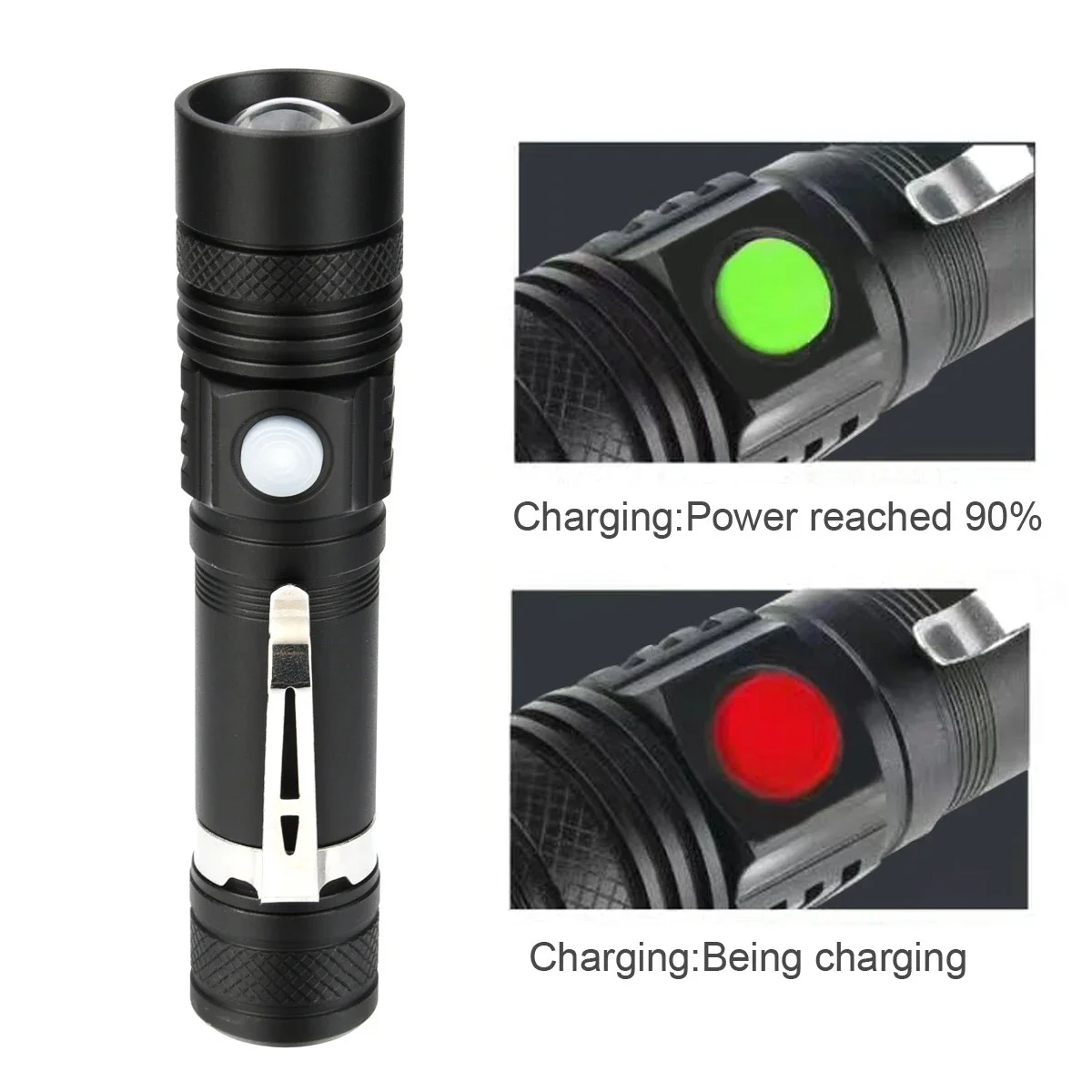 รูปสินค้า ไฟฉายชาร์จ USB ส่องสว่างกลางแจ้ง