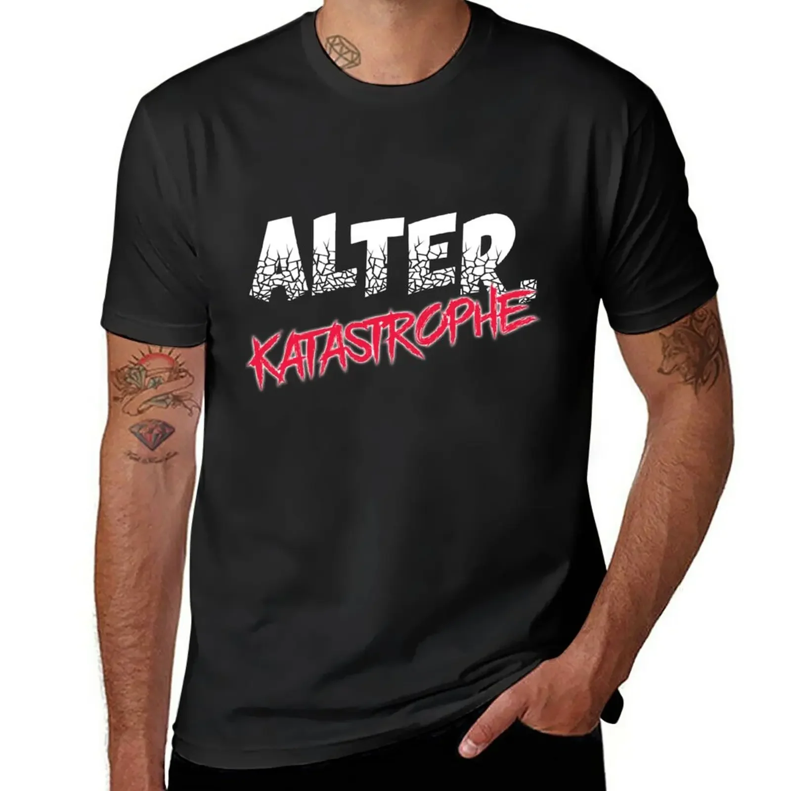

Alter Katastrophe T-Shirt vintage boys animal print plain black t shirts men