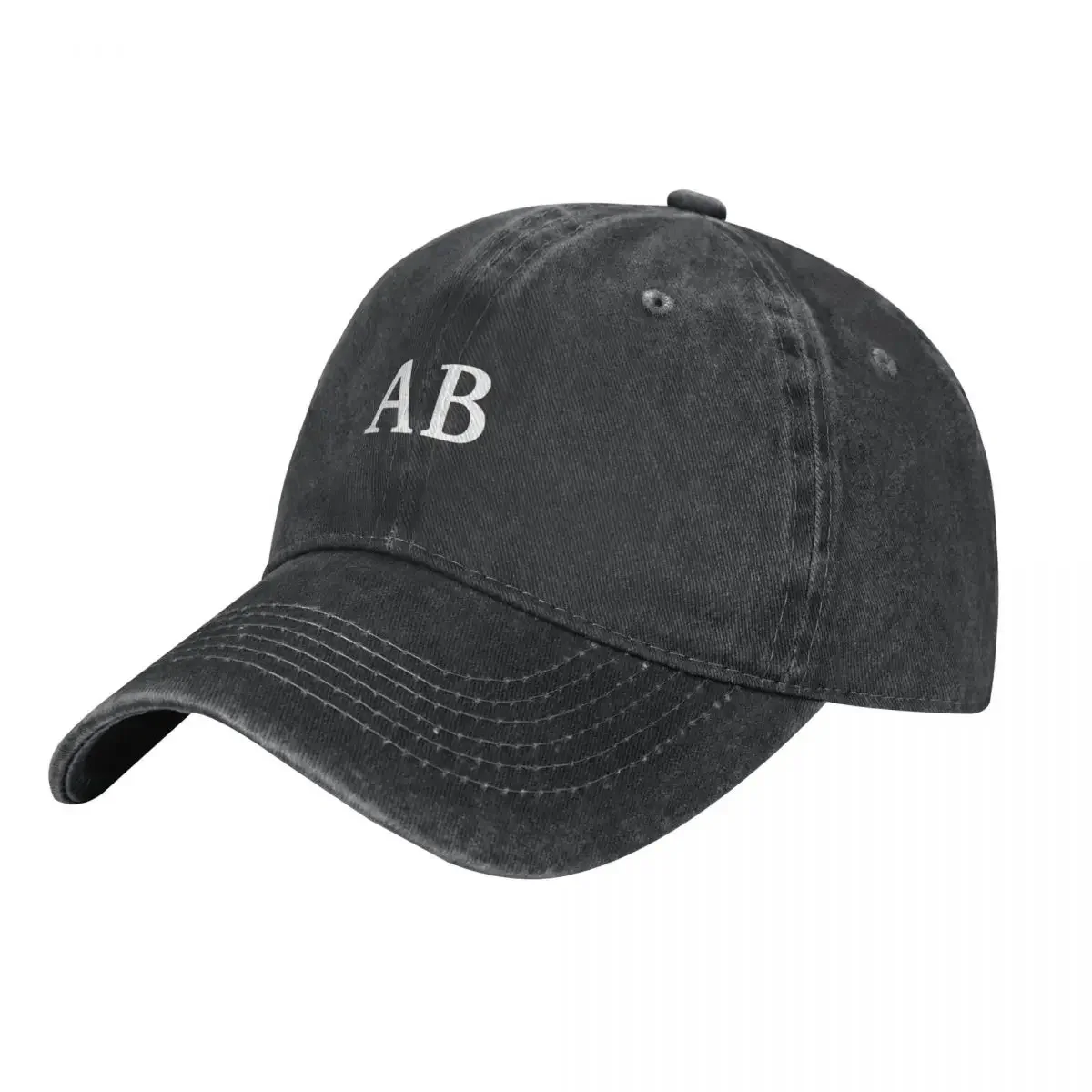 

AB Initials Monogram Elegant White Letters Cowboy Hat Sun Cap Luxury Man Hat sun hat Mens Hats Women's