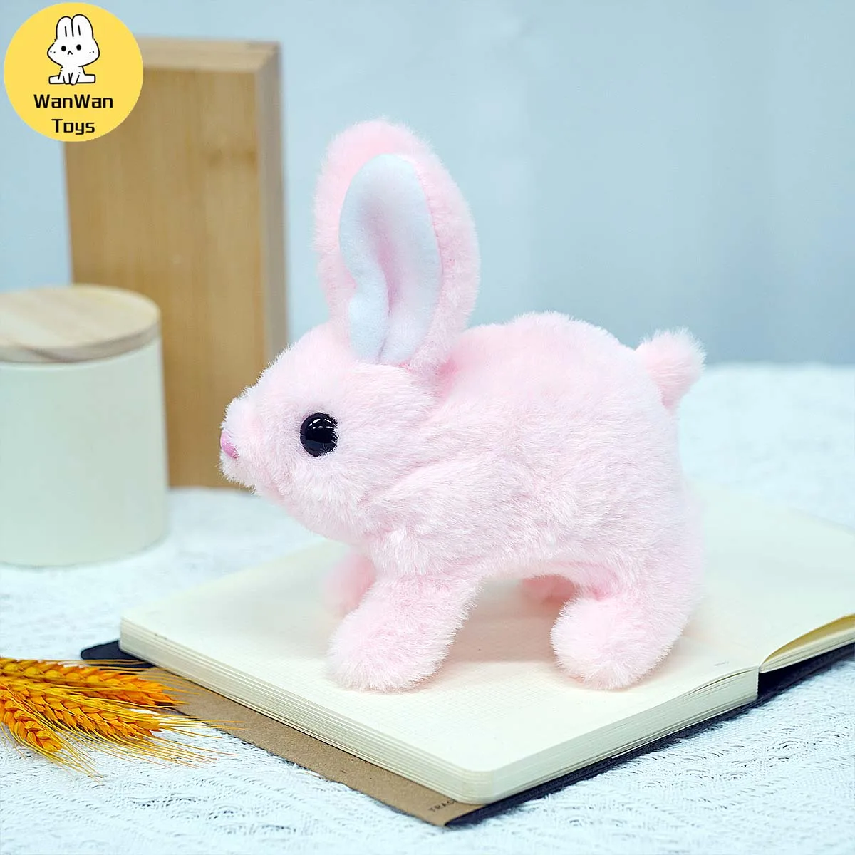 Cute Funny Interactive Electronic Pet Rabbit Toy With Sound Motion Function Perfect Gift For Kids Desktop Decoration 4