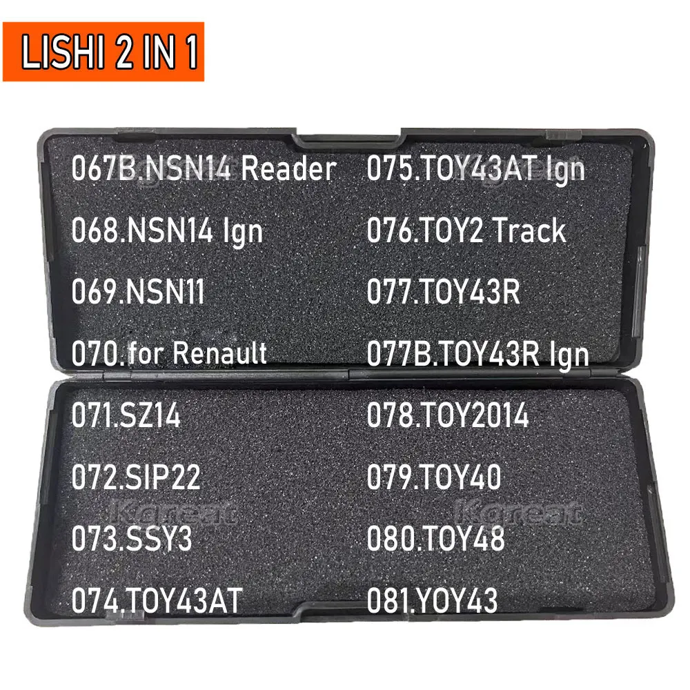 067-086 Lishi 2 in 1 NSN14 NSN11 for Renault SZ14 SIP22 SSY3 TOY43AT TOY2 TOY43R TOY2014 Toy40 Toy48 Toy43 Toy38R HU162T(8) VA6 hot lishi tool lishi tool