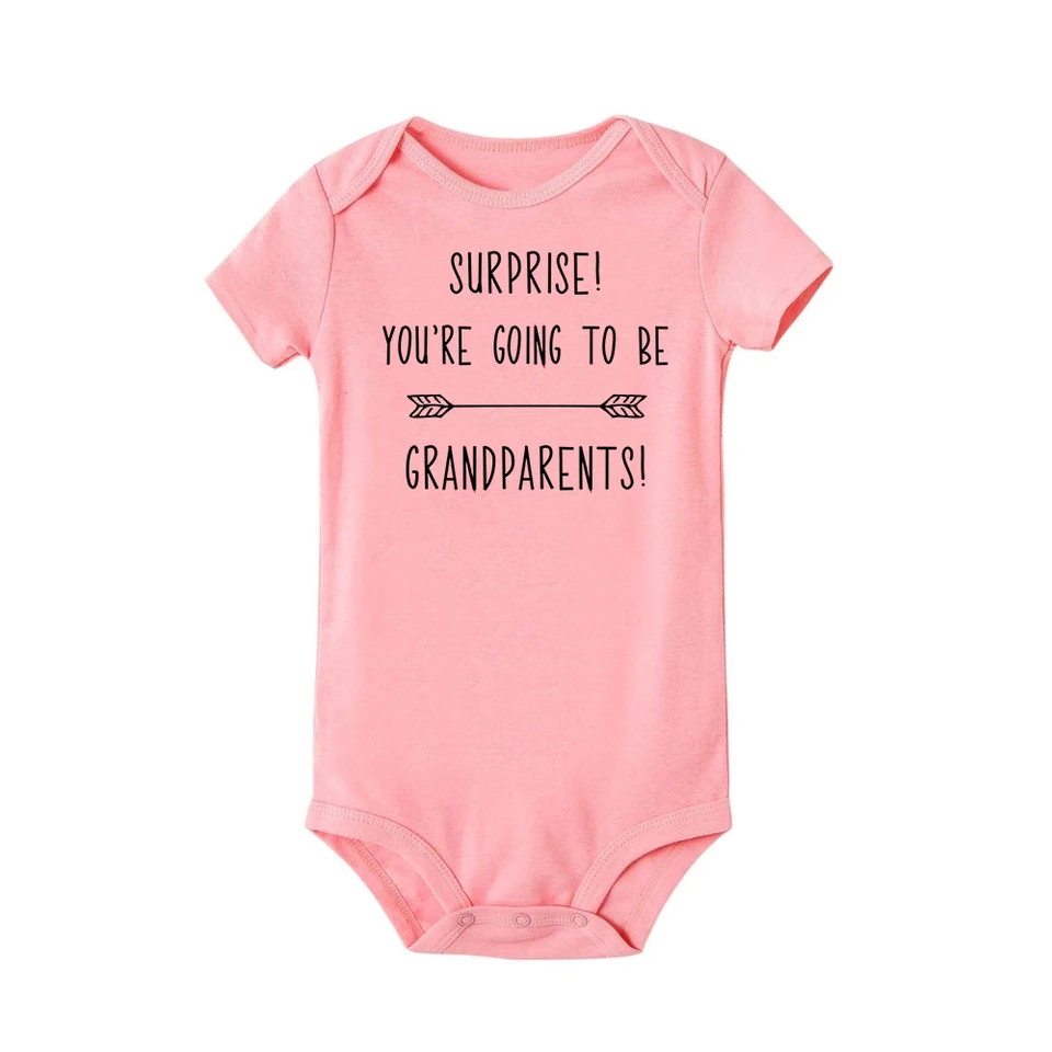 Pregnancy Announcement Baby Romper - Coming Soon Newborn Bodysuit For Grandparents Reveal