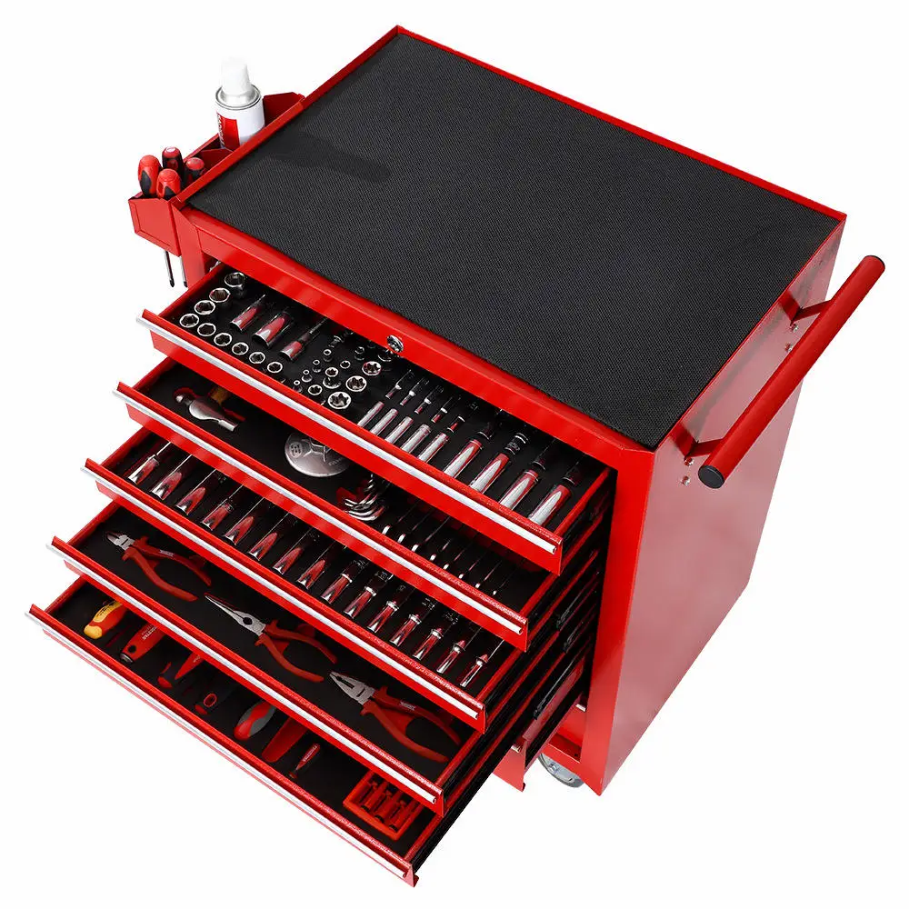 

New Steel 7 Drawers Tool Cabinet Workshop Tool Box Trolley Box Workbench Workshop Roller Box Garage Tool Cabinet De Herramientas