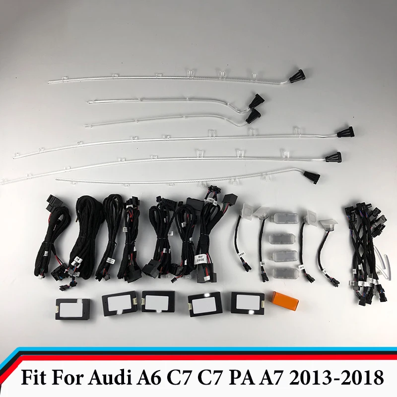 

Interior Atmosphere Light Fit for Audi A6 C7 C7 PA A7 2013-2018 LED Ambient Light Door Footwell Light MMI Control Ambient Light